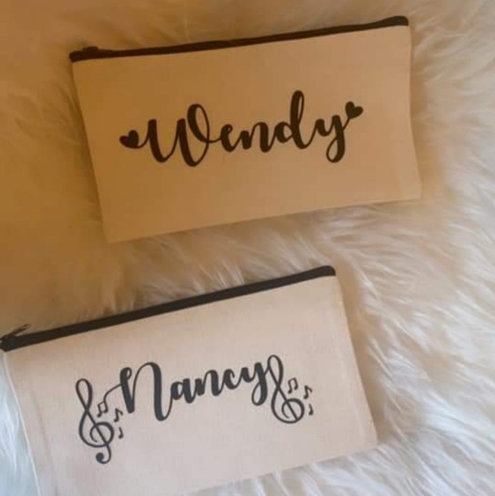 Personalized cosmetic bags